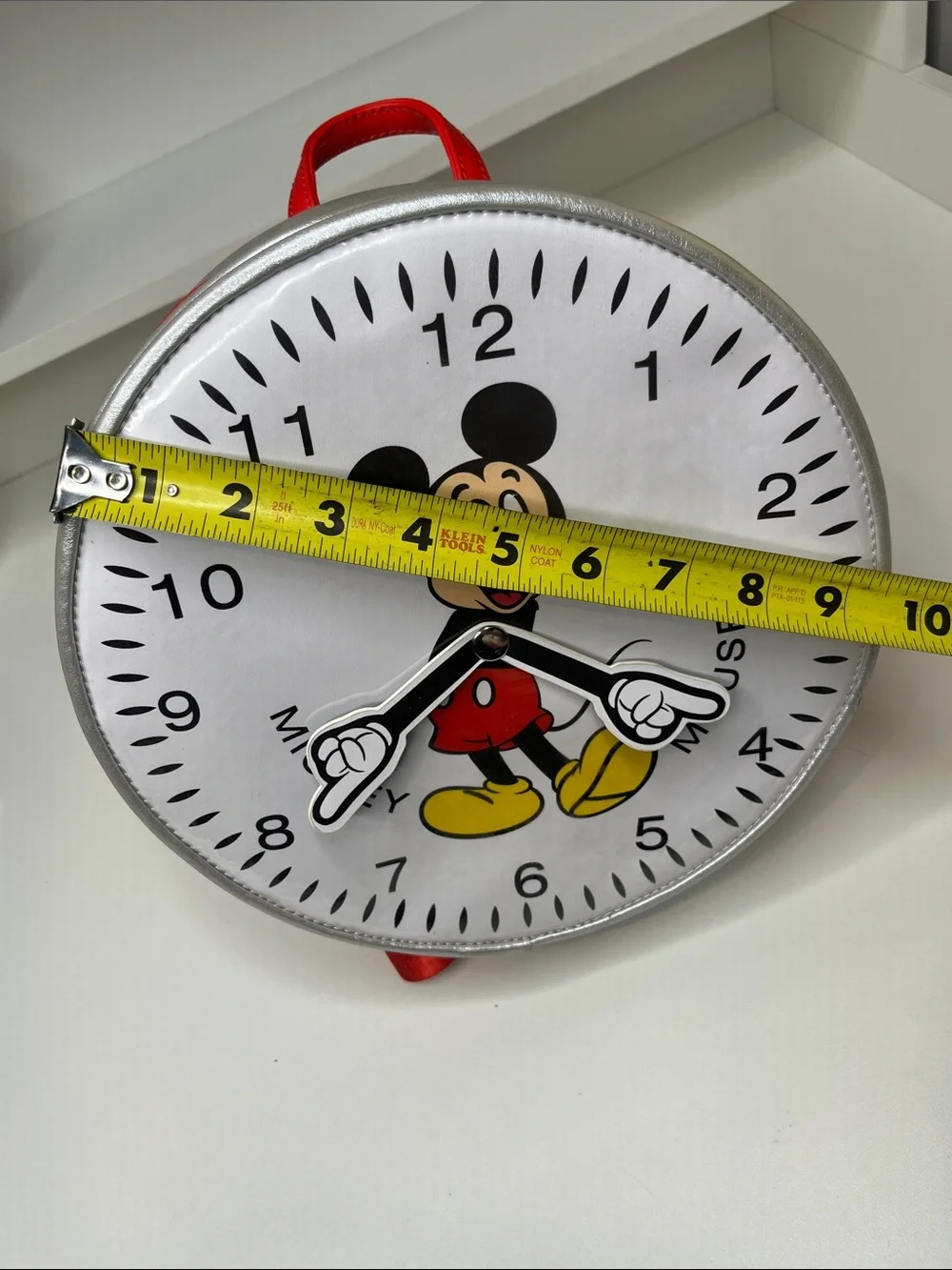 Loungefly Mickey Mouse Red, Black, Yellow Clock backpack